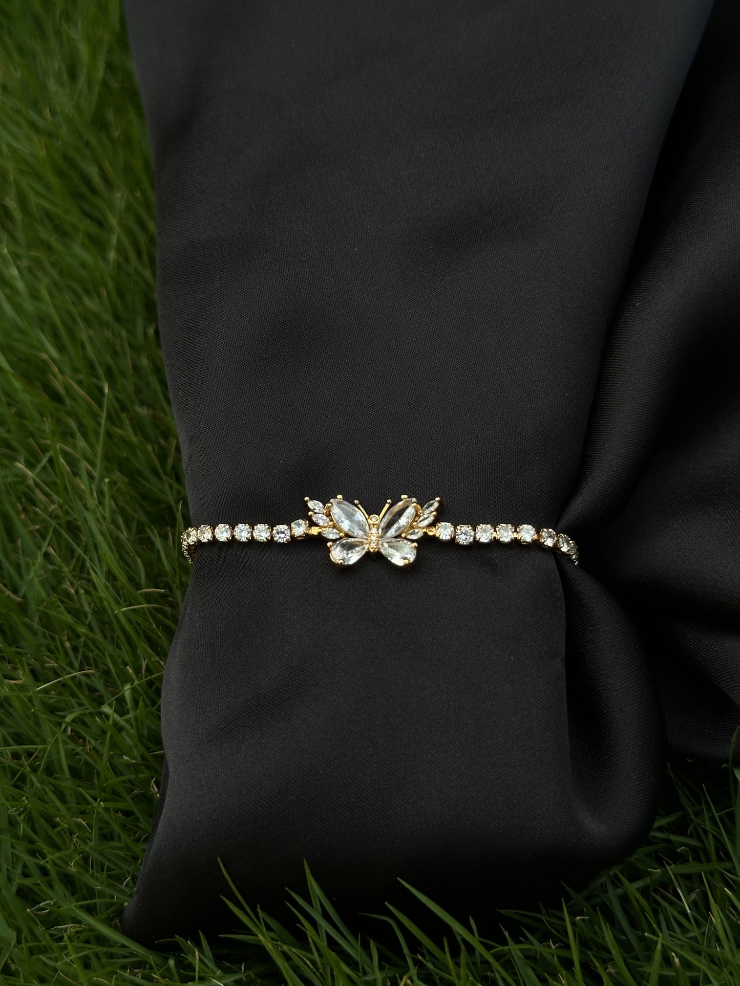 Stainless Steel Whimsical Flutter Butterfly Bracelet